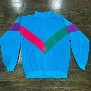 Vintage Colorblock Woman’s Jacket. Size Medium. Throwback style.